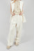 Mira Wide Leg Trousers with Pleats in Sea Salt