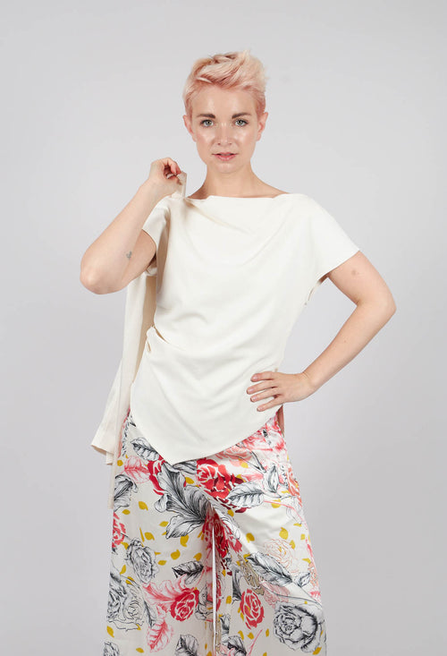 Mira Draped Top in Sea Salt