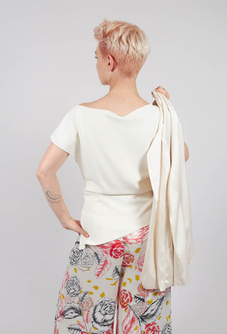 Mira Draped Top in Sea Salt