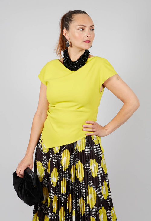 Mira Draped Top in Citrine