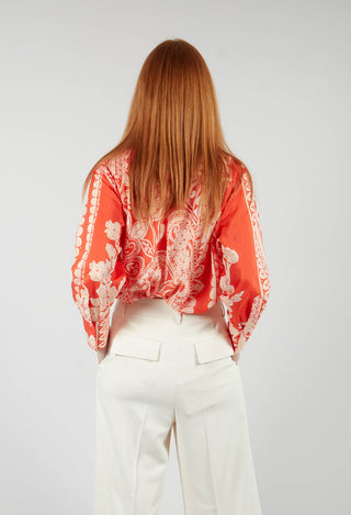 Dafne Printed Shirt in Clementine