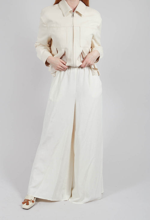 Fedra Flared Trousers in Sea Salt