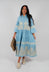 Rythme Dress in Blue & Beige