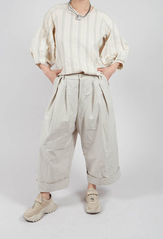 Turnup Trouser in Chalk