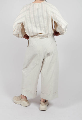 Turnup Trouser in Chalk