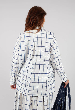 Sarita Printed Shirt in Blue Check