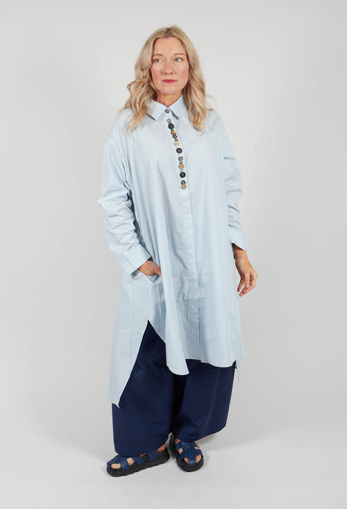 Shirt Dress in Silver