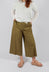 Trousers with Wide Leg in Cactus