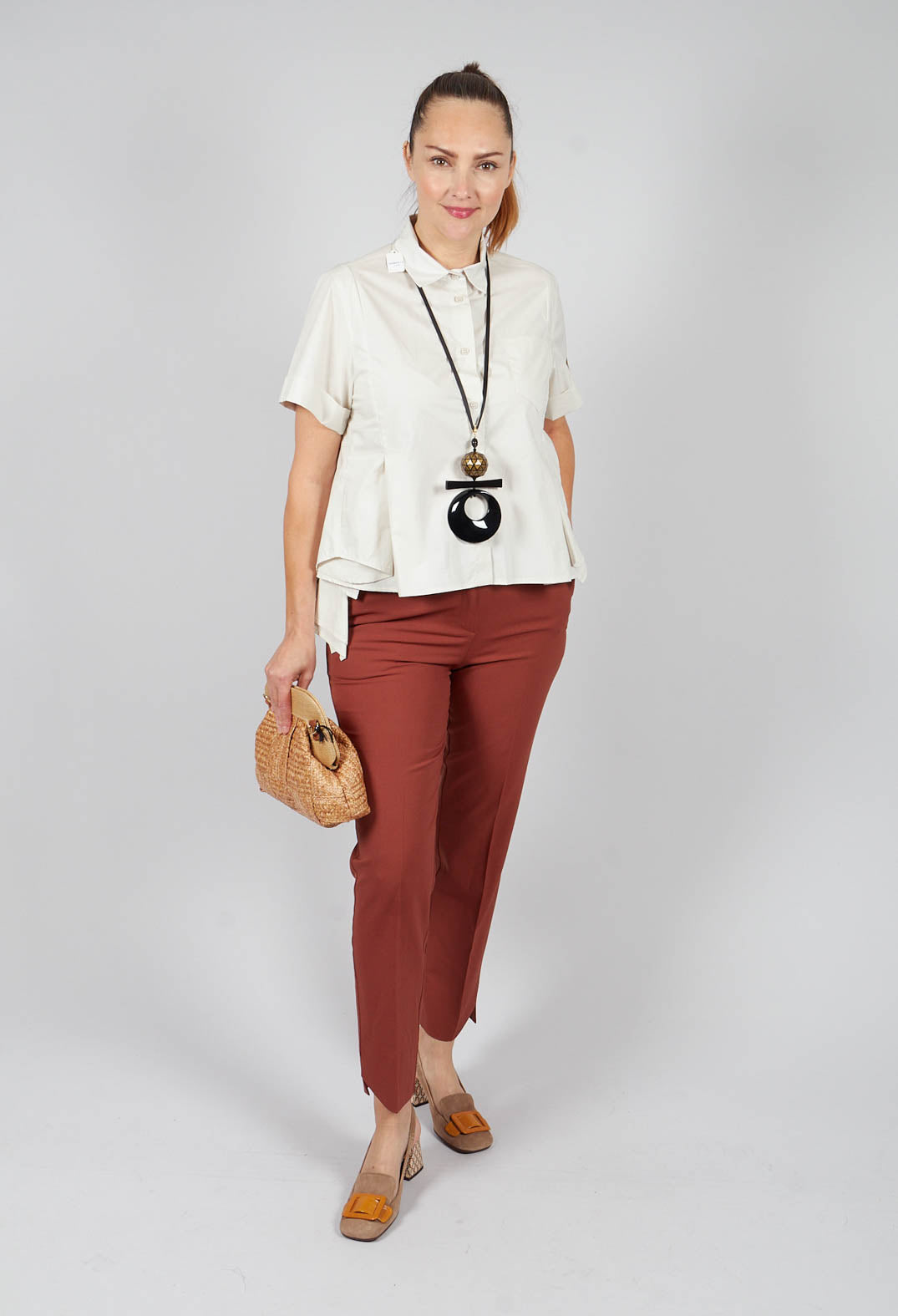 Cigarette Trousers in Rust