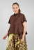 Frill Hem Shirt in Licorice