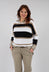 Wide Stripe Jumper in Taupe