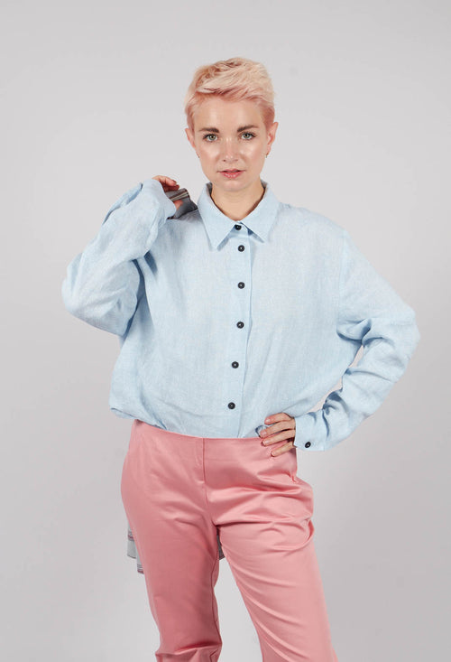 Metallic Shirt in Light Blue