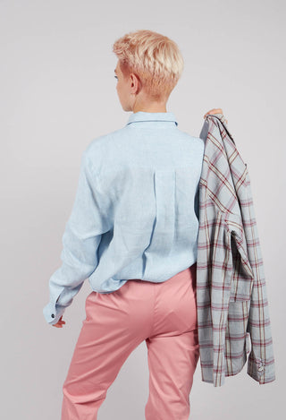 Metallic Shirt in Light Blue