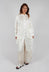 Draped Shirt Dress in Antique White