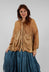 Draped Shirt in Bronze Honey