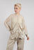Draped Shirt in Sand Shell