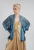 Draped Shirt in Blue Matisse