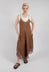 Asymmetric Hem Jumpsuit in Spicy Cinnamon