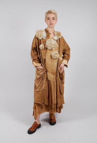 Dust Coat with Large Pockets in Bronze Honey