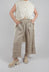 Trousers with Double Ruffle in Sand Shell