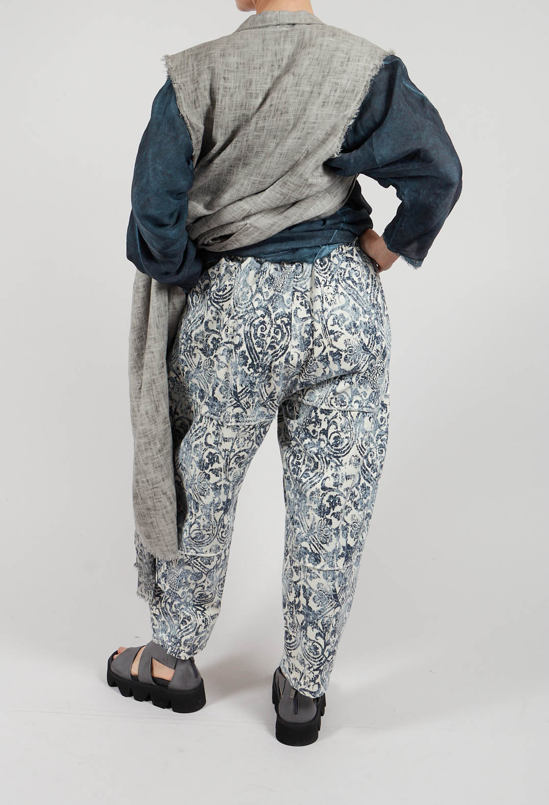 Relaxed Fit Trousers in Antique White