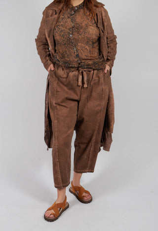 Relaxed Fit Trousers in Plain Spicy Cinnamon