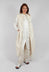 Asymmetric Long Gilet in Antique White