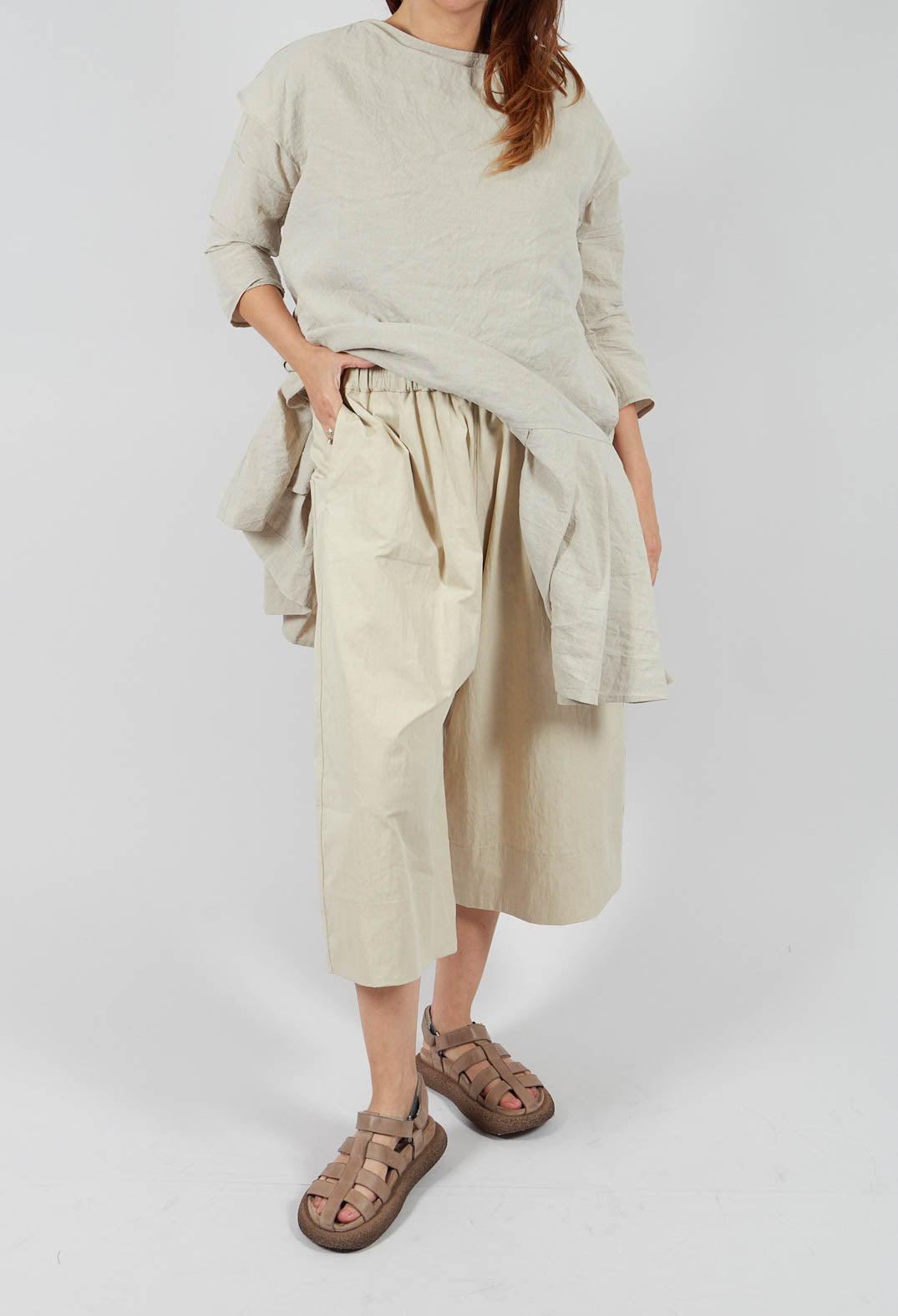 Wide Trousers WG in Stone