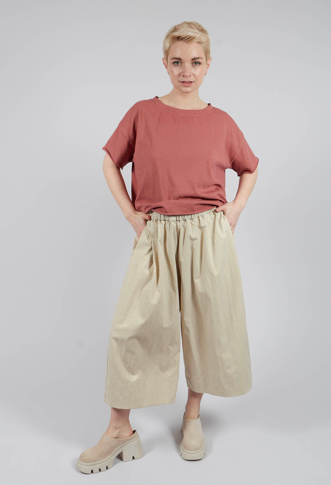 Wide Trousers WG in Stone