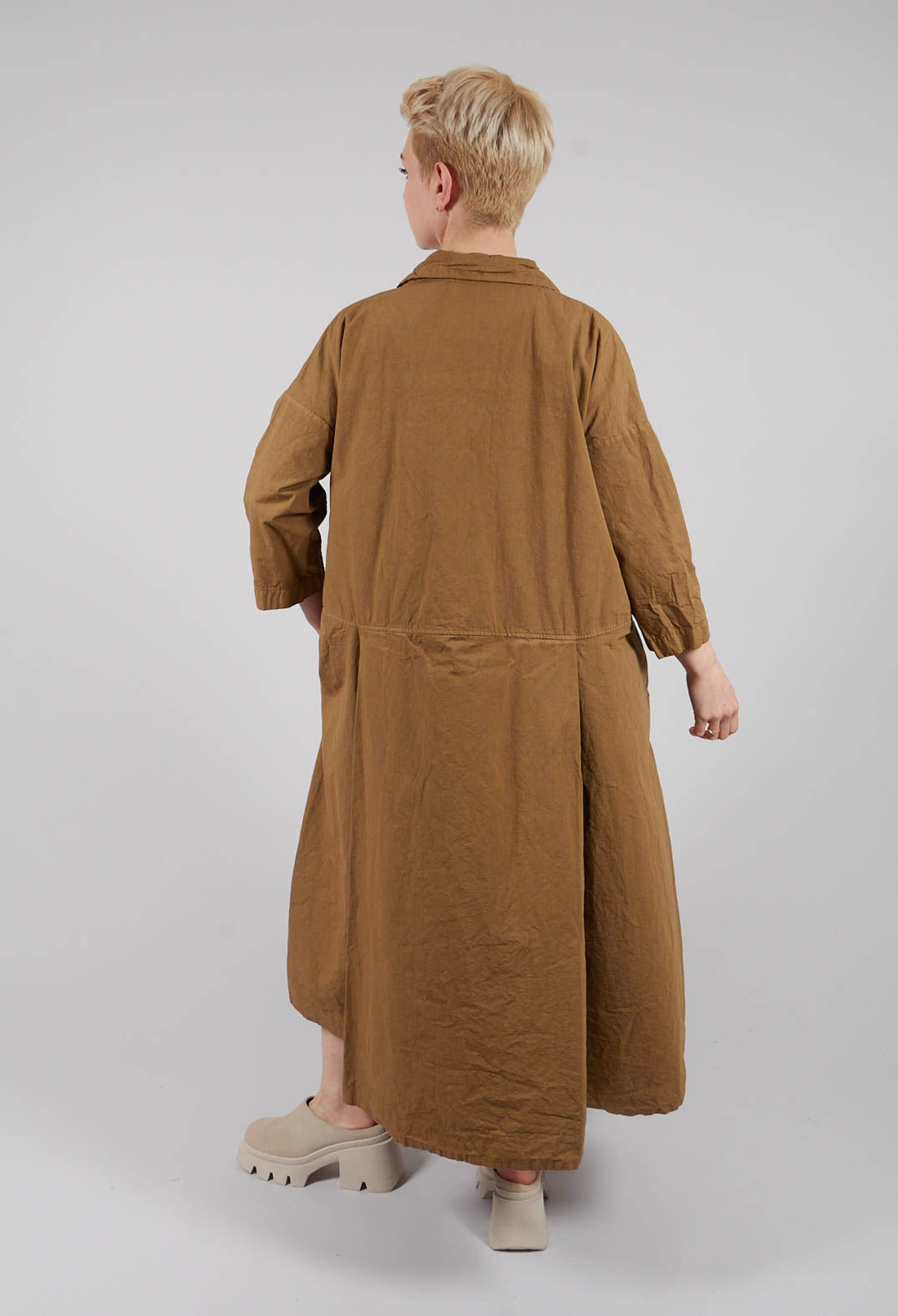 Tailored Collar Dress CC in Gold