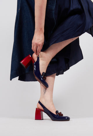 Sopel Block Heel in Navy