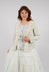 Chantal Top in Gaz Cotton Raye Bleu