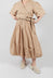 Midi Bubble Skirt in Beige