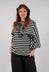 Caped Vest in Righe Latte and Nero