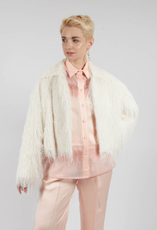 Fringe Jacket in Off White