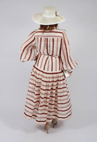 Cannella Dress in Riga Marrone