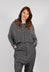 Button Through Cardigan with Feature Hem in Rock