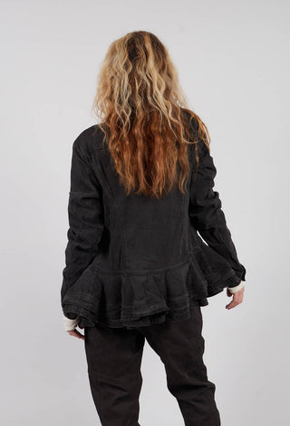 Jacket with Frilled Hem in Turf Wash - 1031101