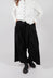 Wide Leg Drop Crotch Trousers in Black - 1160103