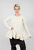 Long Sleeve T-Shirt with Peplum Hem in Bone - 1180505