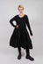 Jersey Dress with Fabric Hem in Black - 1180906