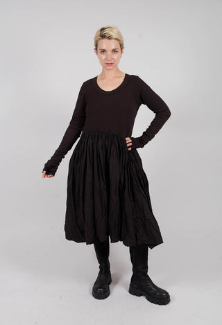 PRE-ORDER - Jersey Dress with Fabric Hem in Turf (Pictured in Swamp) - 1180906