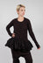 Jersey Jacket with Peplum Hem in Turf - 1181111