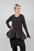 Jersey Jacket with Peplum Hem in Swamp - 1181111