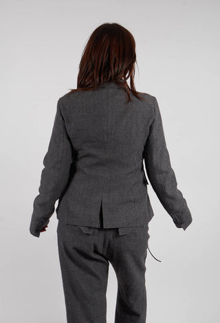 Tailored Jacket with Drawstring Pockets in Swamp Mel - 1191105