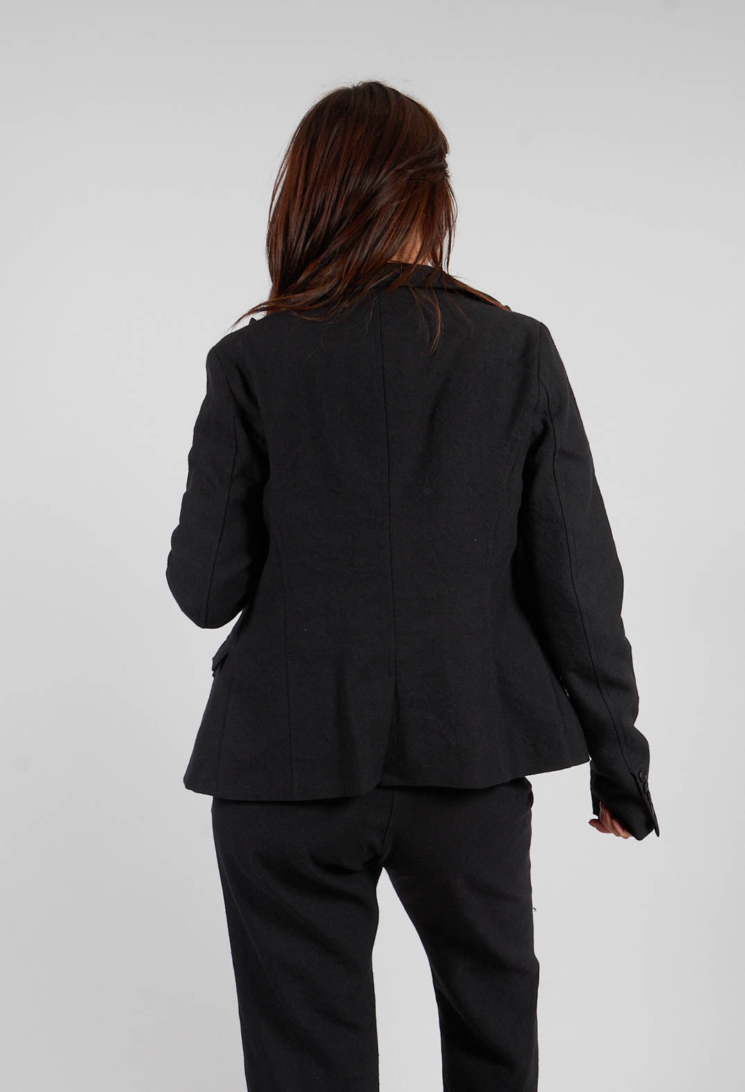 Button Through Blazer in Black - 1191110
