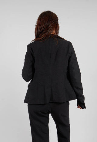 Button Through Blazer in Black - 1191110