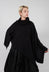 Button Through Cape in Black - 1337707
