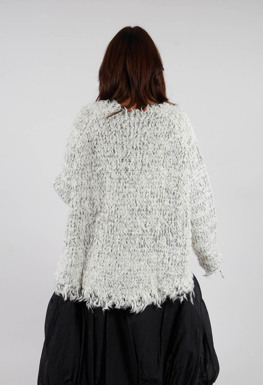 Oversized Jumper in Lt Bone Mel - 1380701