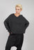 Longline Oversized Jumper in Crow Mel - 1440702